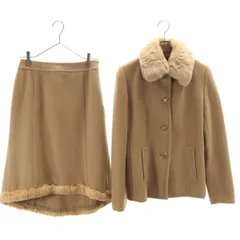 iCB アイシービー スカートスーツ 上下 セットアップ 9 ベージュ系 レディース 古着