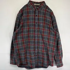 古着 エルエルビーン L.L.Bean 長袖シャツ ネルシャツ ボタンダウン チェック柄 胸ポケット L マルチカラー メンズ