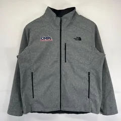 古着 ザ・ノースフェイス THE NORTH FACE ジャケット 大きいサイズ ソフトシェルジャケット ワンポイントロゴ XL  グレー系 メンズ