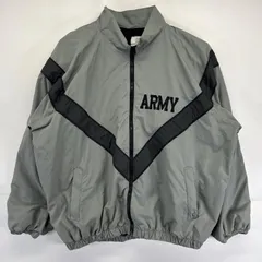 古着 90's/90年代 ミリタリー  ミリタリーナイロンジャケット 大きいサイズ 米軍実物 トレーニングジャケット フルジップ XLARGE-REGULAR  グレー系 メンズ