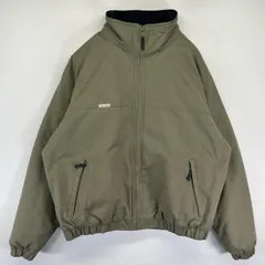 古着 コロンビア Columbia ジャケット ウォームアップジャケット ナイロン フルジップ ワンポイントロゴ 中綿 L  グレー系 メンズ