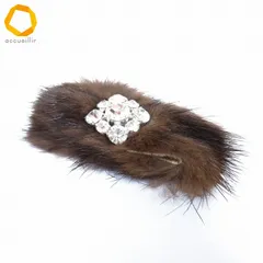 #we コレットマルーフ Colette Malouf ヘアクリップ 茶系 ミンク ビジュー ヘアアクセサリー ヘアアレンジ レディース [986537] k01のサムネイル