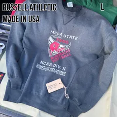 ラッセルアスレチック USA製 スウェット 90s L 墨黒 フェード 企業 カレッジ
