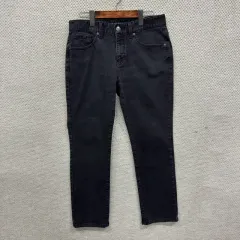 GUESS ゲス ブラックロゴ 弱起毛 ブラック ストレッチ デニム ズボン 31インチ A06018