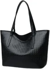 ORIJIRI 就活 レディース リクルートバッグ a4 トートバッグ 通勤バッグ おしゃれ 人気 ビジネスバッグ PUレザー 大容量 2way (ブラック,  幅35.0cm 高さ28.0cm マチ13.0cm)