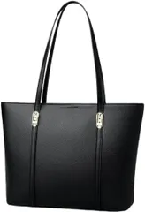 ORIJIRI ビジネストートバッグ レディース 就活 カバン ビジネスバッグ 軽量 通勤バッグ a4 おしゃれ リクルートバッグ 人気 PUレザー 大容量 2way (ブラック,  31 cm)