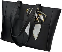 ORIJIRI 就活 レディース a4トートバッグ リクルートバッグ ビジネスバッグ 大容量 2way 通勤バッグ おしゃれ 人気 PUレザー (ブラック)