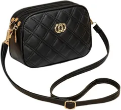 ORIJIRI ハンドバッグ レディース 小さめショルダーバッグ 財布カバン 可愛い puレザー 3way ミニショルダーバッグ 女性 (ブラック)