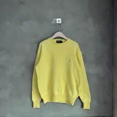 ポロ ラルフローレン ラウンドネック ニット イエロー