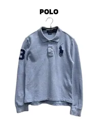 (M) POLO RALPH LAUREN(ポロラルフローレン) キッズ/ウィメンズ ビックポニー 長袖 KALA Tシャツ スカイブルー