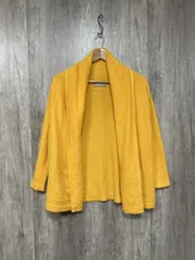 DAMA collection ダーマコレクション カシミヤ100％ ショール カーディガン sizeS/黄 ◇■◎レディース