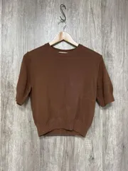 BEAUTY & YOUTH ビューティ&ユース ユナイテッドアローズ パフスリーブ サマー ニット セーター 茶 ■◆ レディース