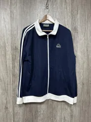 kappa カッパ オーバーサイズ ロゴ ワンポイント刺繍 トラック ジャケット sizeL/紺 ■◇ メンズ