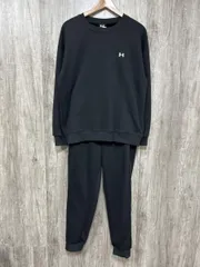 UNDER ARMOUR アンダーアーマー ワンポイントロゴ スウェット ジャージ上下 セットアップ sizeXL/黒 ◆■◎メンズ