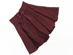 INGNI イング レースアップ フレア スカート sizeM/ボルドー ■■ レディース