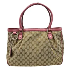 グッチ GUCCI ハンドバッグ スーキー 296835 GGキャンバス ベージュ×ピンク レディース