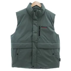 ファーストダウン FIRST DOWN 中綿ベスト LL 緑 グリーン ノースリーブ スタンドカラー 胸ポケット /ML ■GY12