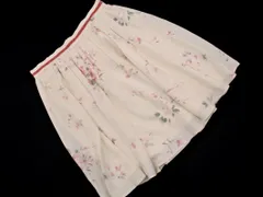 Cherite by PRIME PATTERN シェリエットバイプライムパターン ギャザー 花柄 フレア スカート sizeS/白Ｘピンク ■◇ レディースのサムネイル