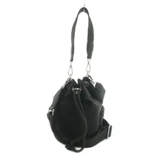 ザラ ZARA 2WAY 巾着バッグ ハンドバッグ ショルダーバッグ ナイロン 黒 /MI ■OS