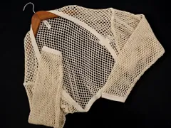 ｂｌｋｂｙ ブラックバイマウジー メッシュ ボレロ カーディガン sizeF/ライトベージュ ■◇ レディース