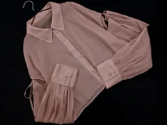 INGNI イング 肩スリットリボン シアー ショート丈 シャツ sizeM/ピンク ■◇ レディース