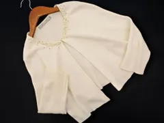 ef-de エフデ パールビーズ カーディガン size9/アイボリー ◇■ レディース