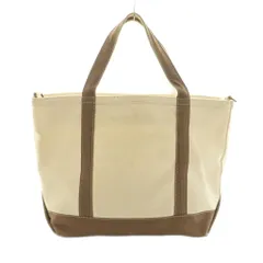 エルエルビーン L.L.BEAN トートバッグ キャンバス アイボリー ブラウン /MI ■MA