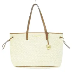マイケルコース MICHAEL KORS JET SET TRAVEL LG TZ DRWSTRING TOTE トートバッグ ビッグサイズ 大容量 PVC レザー 革 MK柄 ロゴ ベージュ 35T9GTVT9V /CK12 ■GY18
