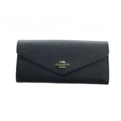 コーチ COACH 52808 長財布 ウォレット レザー ロゴ 黒 ブラック ■GY18 /MQ