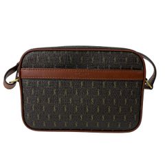 YVES SAINT LAURENT イヴ・サンローラン YSL ロゴ ショルダーバッグ レディース レザー ブラウン 中古