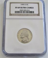 アメリカ 1994P ジェファーソン 5セント ニッケル貨 PCGS SP69 - メルカリ
