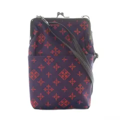 ラシット RUSSET デイリー Daily ガマグチスマホショルダーポーチ ポシェット ショルダーバッグ ナイロン ジャガード 総柄 紫 赤 レッド がま口 /RI ■OS
