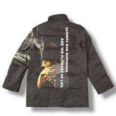 参考上代546700円 Yohji Yamamoto 25AW BACK PRINTED HORIZONTAL PADDED STAND JACKET バックプリント・ホリゾンタル・パデッド・スタンドジャケット ダウンジャケット ヨウジヤマモト HL-J38-845 ブラック 3 （9142M） 参考上代546700円 Yohji Yamamoto POUR HOMME 25AW BACK PRINTED