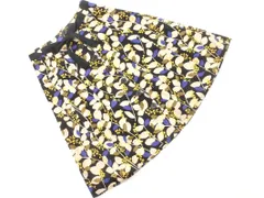 LAURA ASHLEY ローラ アシュレイ 総柄 フレア スカート size7/ベージュｘ黒 ■◇ レディース