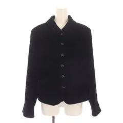 レリアン Leilian ジャケット 絹 シルク 13+号 黒 ブラック ベロア 2595002-B /AJ