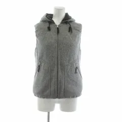 プラステ PLST ベスト ダウン 0 グレー 黒 ブラック ノースリーブ フード付き リバーシブル フロントジッパー /RR