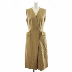 セルフォード CELFORD 19AW テーラードポンチワンピース ロング丈 ノースリーブ 38 M ベージュ /AN41