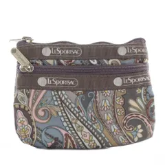 レスポートサック LesportSAC ミニポーチ 2ジップ ナイロン 総柄 マルチカラー グレー /AS ■OS