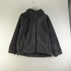 ユニクロ メンズXL ブラック フリース フード ジャケット L2961