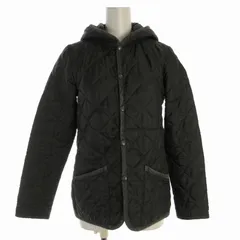 ラベンハム LAVENHAM キルティングジャケット ブルゾン ジャンパー フーディー ロゴボタン US36 M カーキ /RO