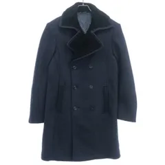 ETRO エトロ 14AW ファーカラー ダブルブレストコート 142-1C807-0176 ネイビー 44のサムネイル