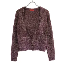 MAX&CO マックスアンドコー 19AW ファンシーシャギーニットカーディガン  ピンク Sのサムネイル