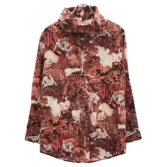 KENZO ケンゾー グラフィックプリントハイネックシャツ FB62TO181524 レッド系 34のサムネイル