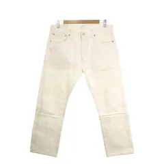 リーバイス Levi's 501 デニム ジーンズ ボタンフライ W33 L32 白 ホワイト 無地 フルレングス /AH13 ■GY99