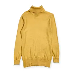 カシミヤ100% JR Takashimaya 高島屋 タートルネック ニット セーター M /イエロー レディースのサムネイル