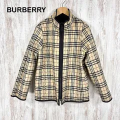美品 BURBERRY LONDON バーバリーロンドン 定番カラー ノバチェック ダブルジップアップ リバーシブル キルティング ジャケット ベージュ レディース アウター