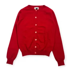 カシミヤ100% HERHIS ハーヒス ニット カーディガン M/レッド レディース