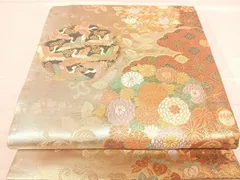 平和屋着物◎六通柄袋帯　太子円雅　金糸　正絹　逸品　AABF4932yxのサムネイル