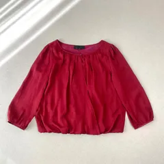 UNTITLED アンタイトル 定番商品【透けにくい/通勤/セレモニー】パウダリータックブラウス タックイン見えデザイン  Lサイズ相当