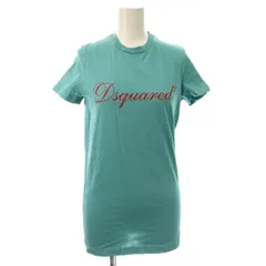 ディースクエアード DSQUARED2 Tシャツ XS グリーン ロゴプリント ラウンドネック 半袖 /JP